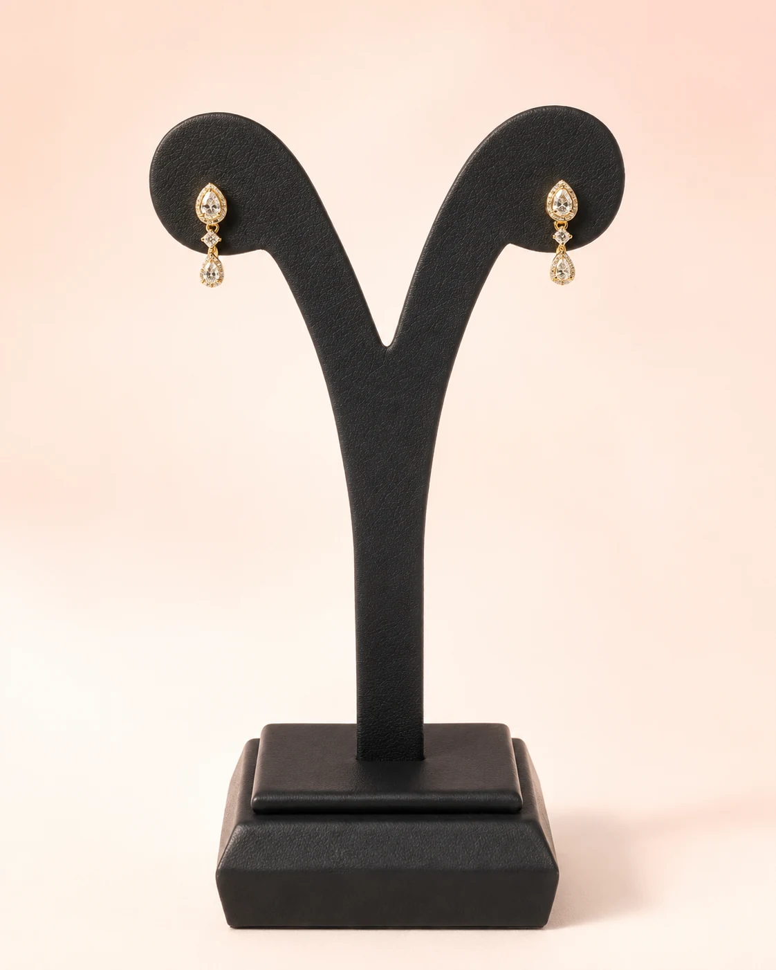 Golden Pear Drop Earrings